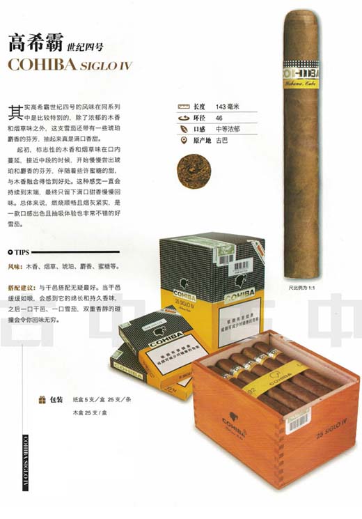 高希霸世纪四号（Cohiba Siglo IV）