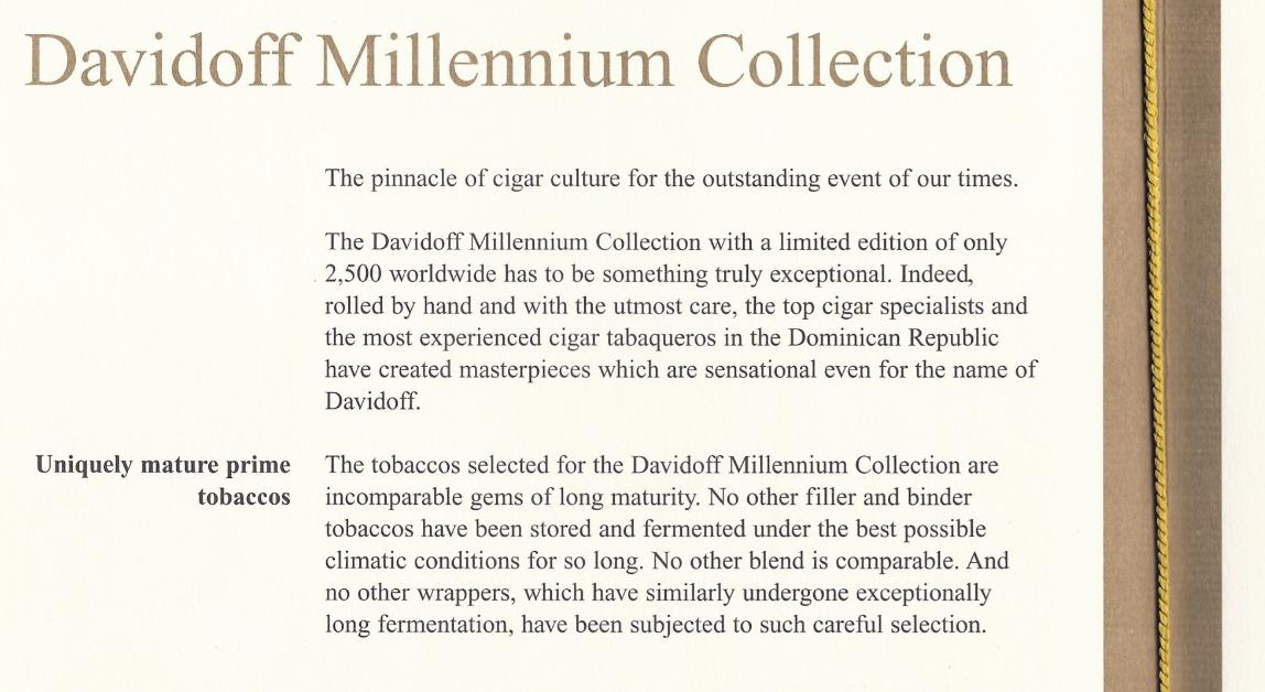 大卫杜夫千禧II雪茄 - DAVIDOFF MILLENNIUM II